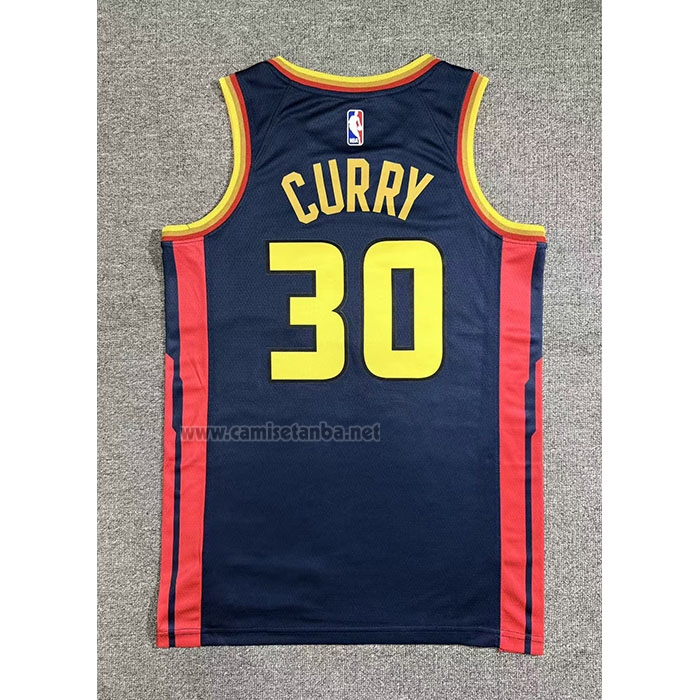Camiseta Golden State Warriors Stephen Curry #30 Ciudad 2024-25 Azul